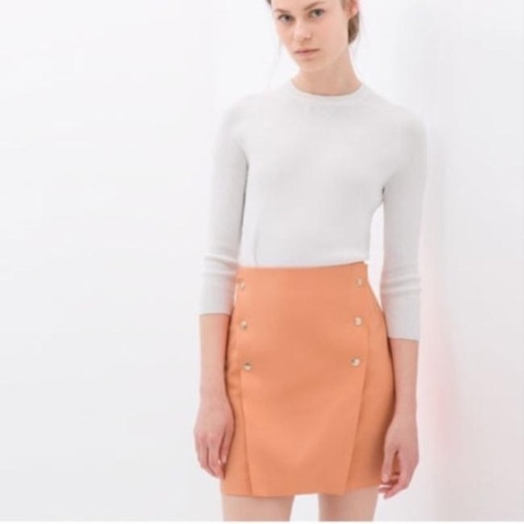 ZARA Creamsicle Sailor Skirt Size XS - Picture 1 of 4